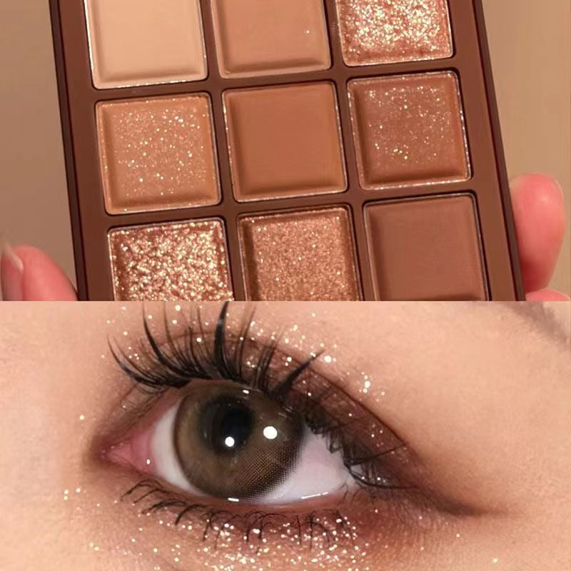 Chocolat Moka de neuf couleurs Eyeshadowshimmer et Matte