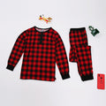 Christmas Plaid Print Long Sleeve Pajamas