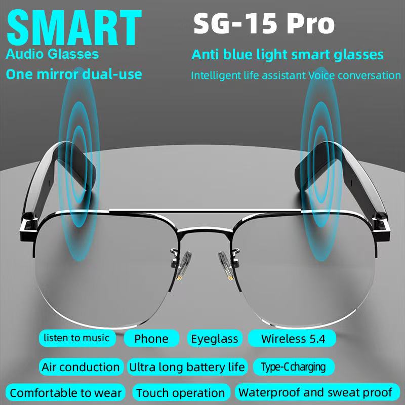 Smart Glass Smart Eyewear Étape dans le monde Verres résistants aux UV haute définition HIFI S