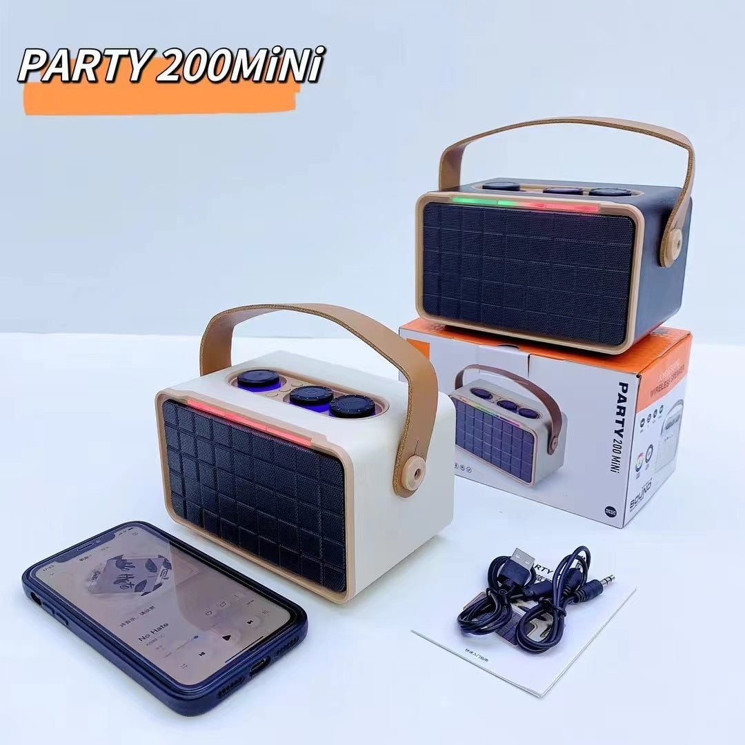 Haut-parleur Bluetooth extérieur RGB double-parleur portable