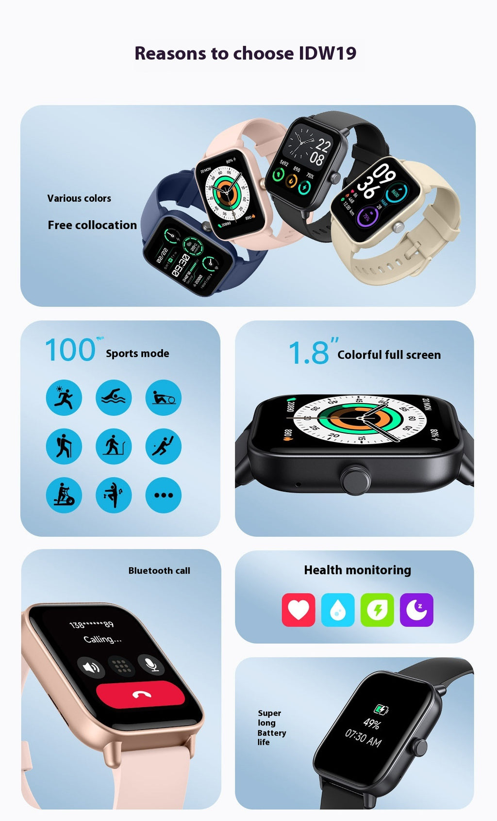 Smartwatch multi-fonctionnel en mode sport