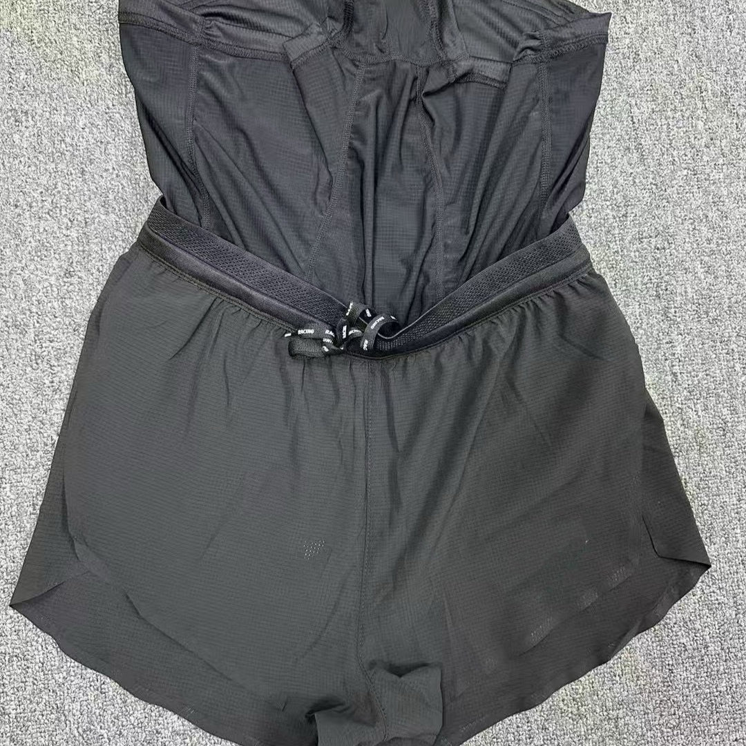 Pocket Marathon Courant Short Piste et champ Respirant Doublure Quatre coins
