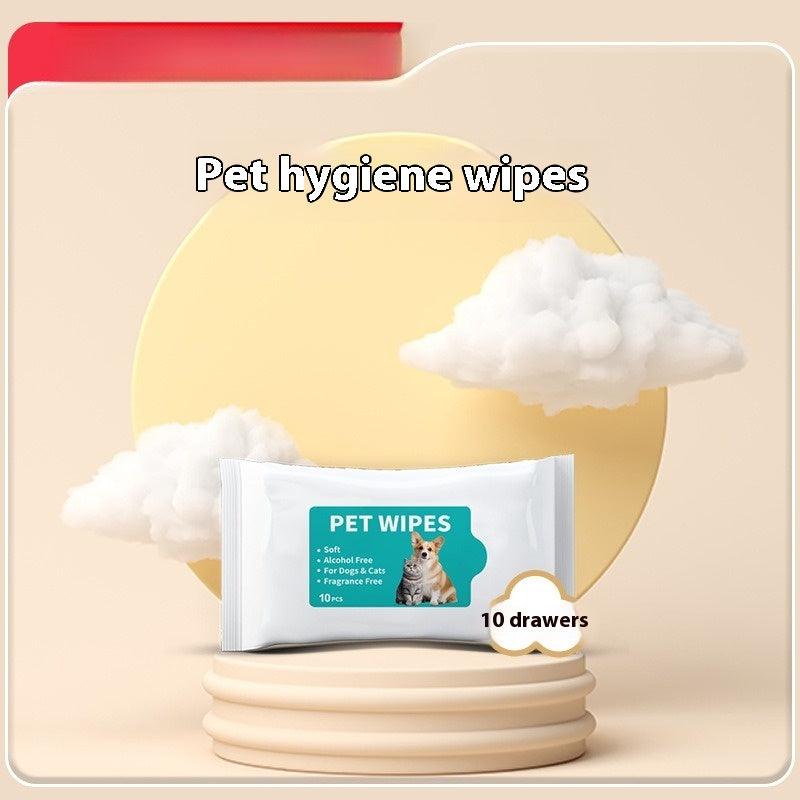 Animaux de compagnie 80-drawer Chien Exclusif pour chats jetable jetable Wipes de nettoyage jetable
