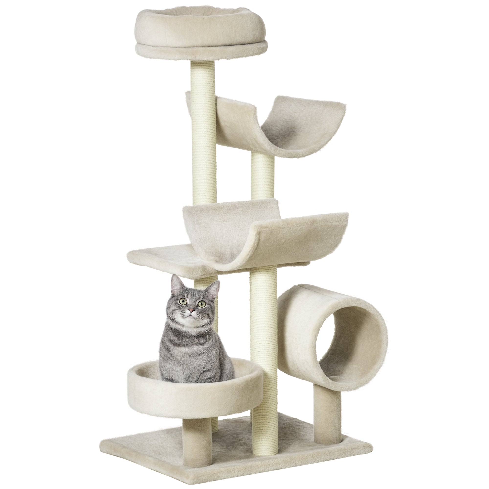 PawHut Arbre de chat pour les chats intérieurs Kitten Pet Scratching Post Perch Centre d'activité Scratcher
