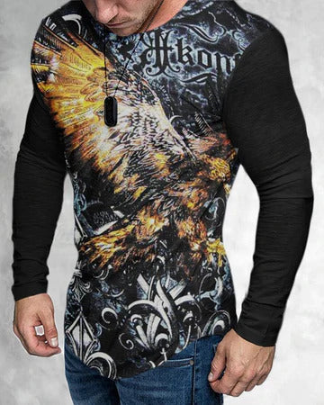 T-Shirt homme impression graphique 3D cou imprimé