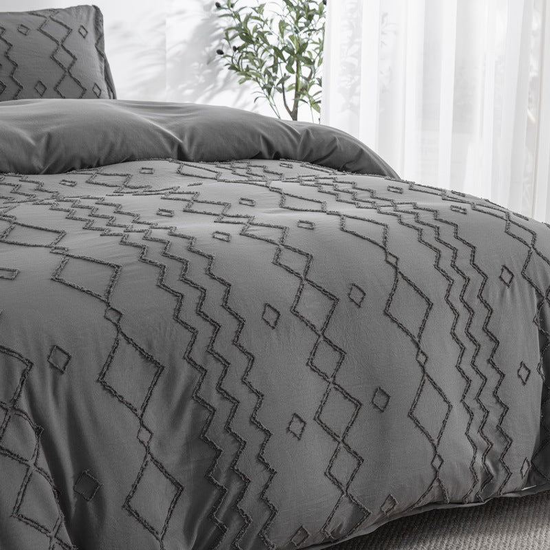 Floral Diamond Wave Quilt Cover Maison Textiles Bedding