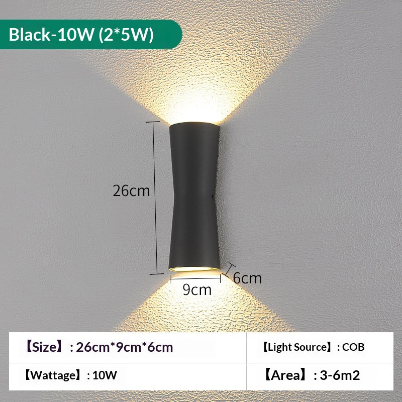 Outdoor courtyard path and balcony wall lights
