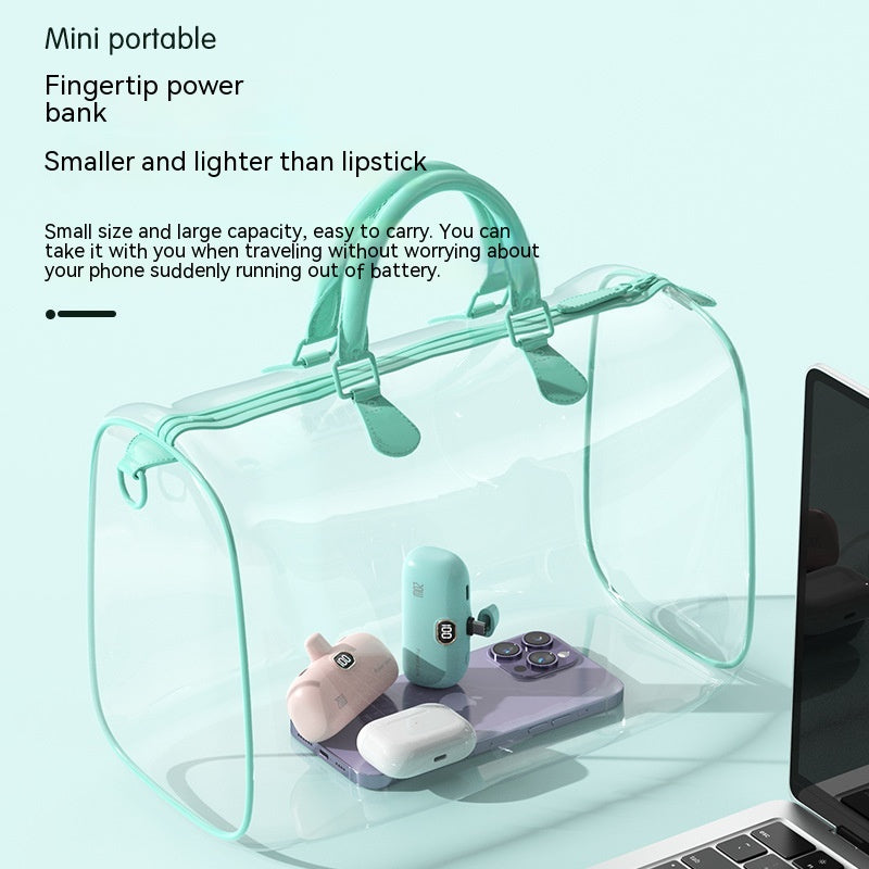 Pocket sans fil Capsule Power Bank Petit Portable Power Source Power Bank Mini Fast Charge