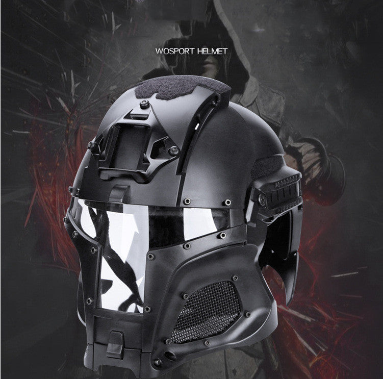 Casque de guerrier de fer médiéval