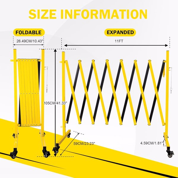 Barricade extensible en métal