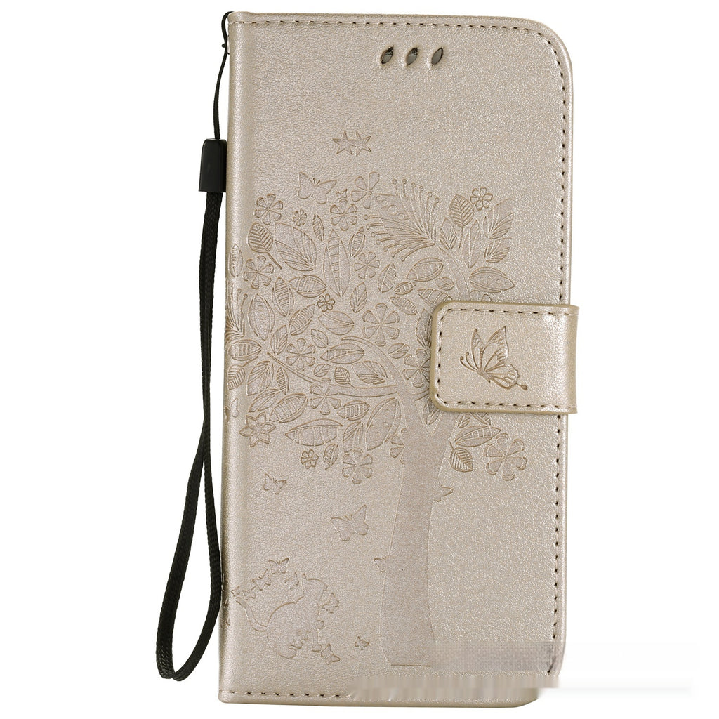S23 Boite de téléphone mobile pour chat et arbre