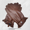 Gants en cuir imperméables élégants simples pour hommes pour le cyclisme extérieur