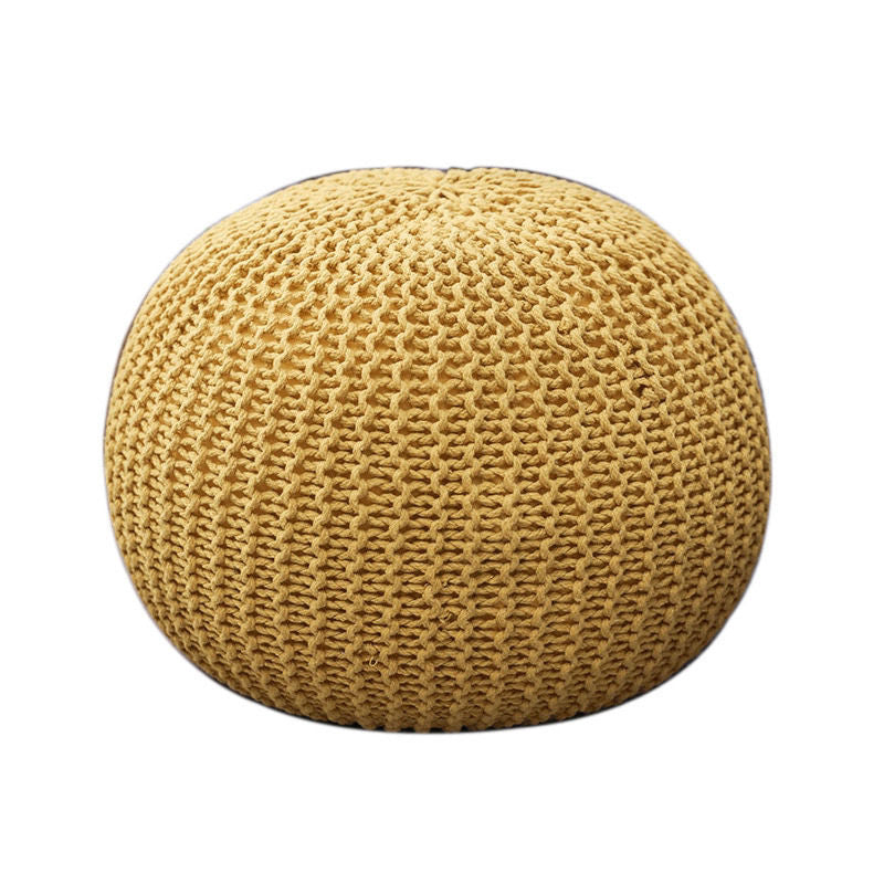 Couvercle de coussin de boule de décoration ottomane simple rond tissé à la main