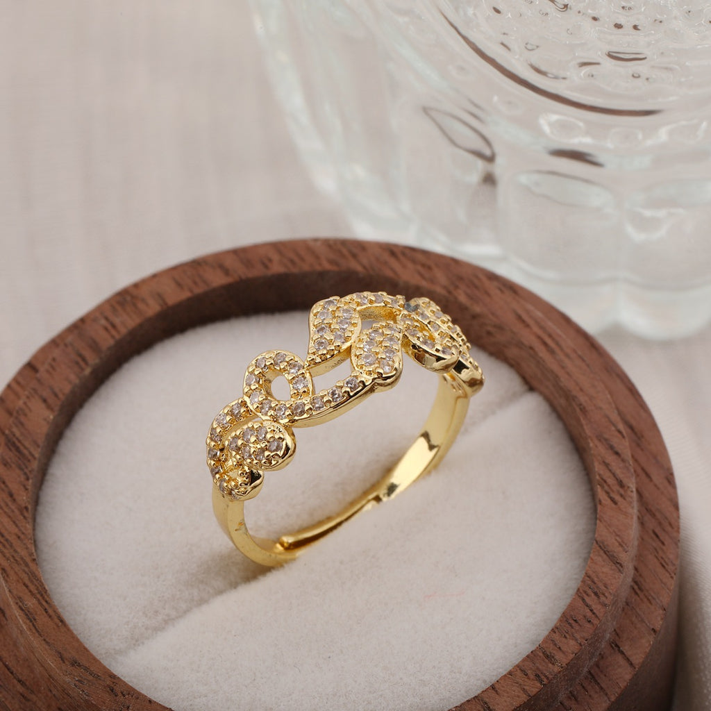 European And American Hot-Selling Fashionable and Unique Water Drop Zircon Anneaux pour femmes