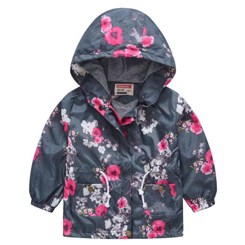 Le printemps et l'automne mince à capuche bébé mignon Zipper veste pour enfants