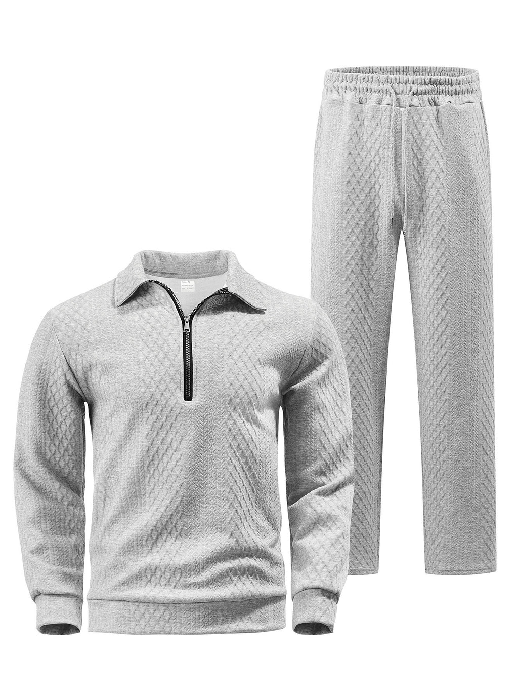 Pantalon et chandail de polo Jacquard pour hommes avec collier de lapel