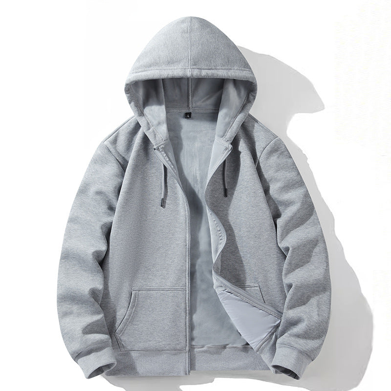 Men's Hooded Pullover Hoodie Autumn Fit Lined and Thick