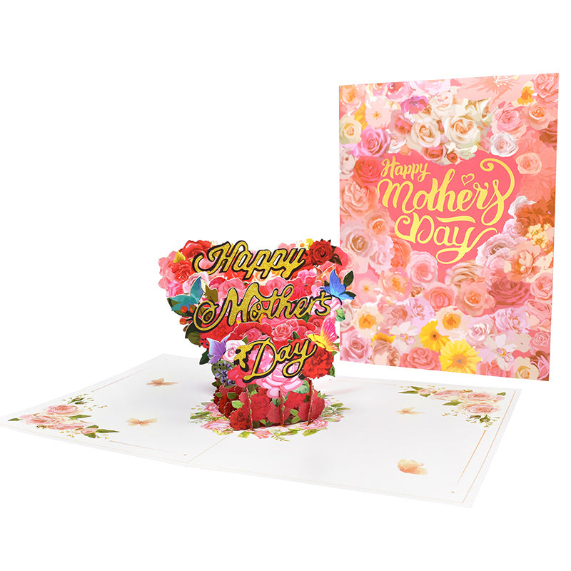 Carte de vœux de la fête des mères 3D 3D Creative