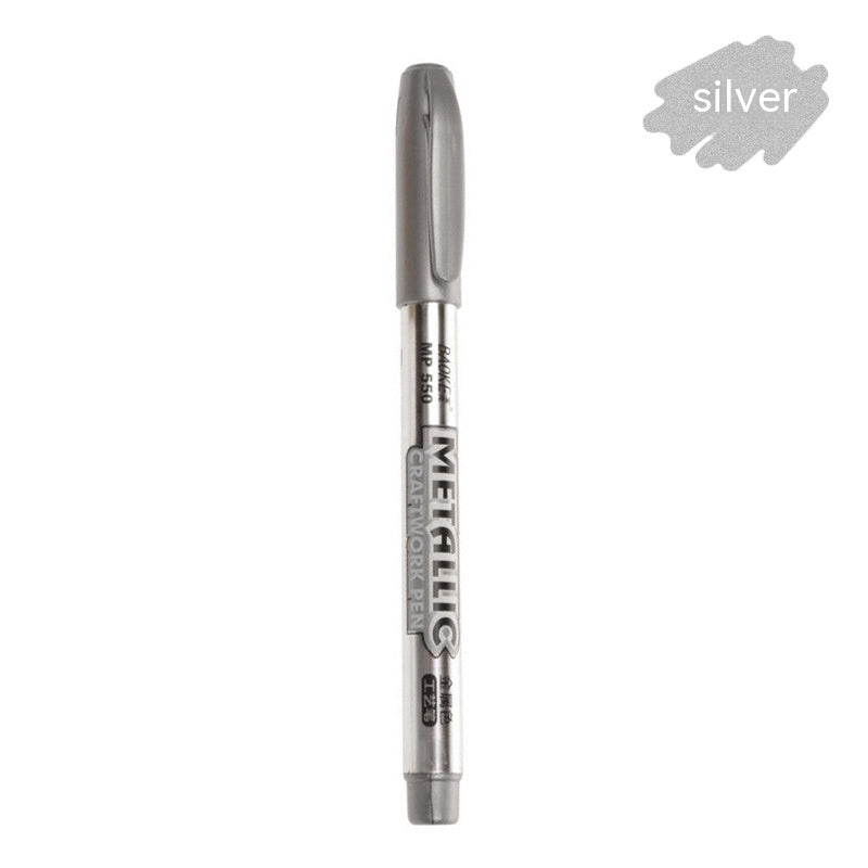 Baoke 550 Gold and Silver Metallic Marker
