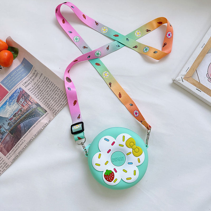 Silicone Changement pour les enfants Sac à bandoulière à donut de fruits