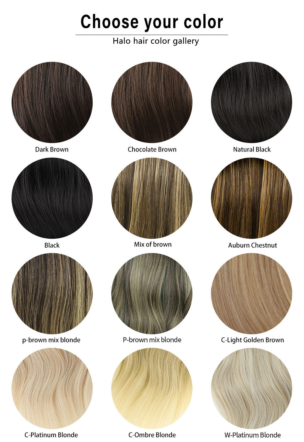 Ensemble de 4 pièces d'extension de cheveux pour femme longue perruque