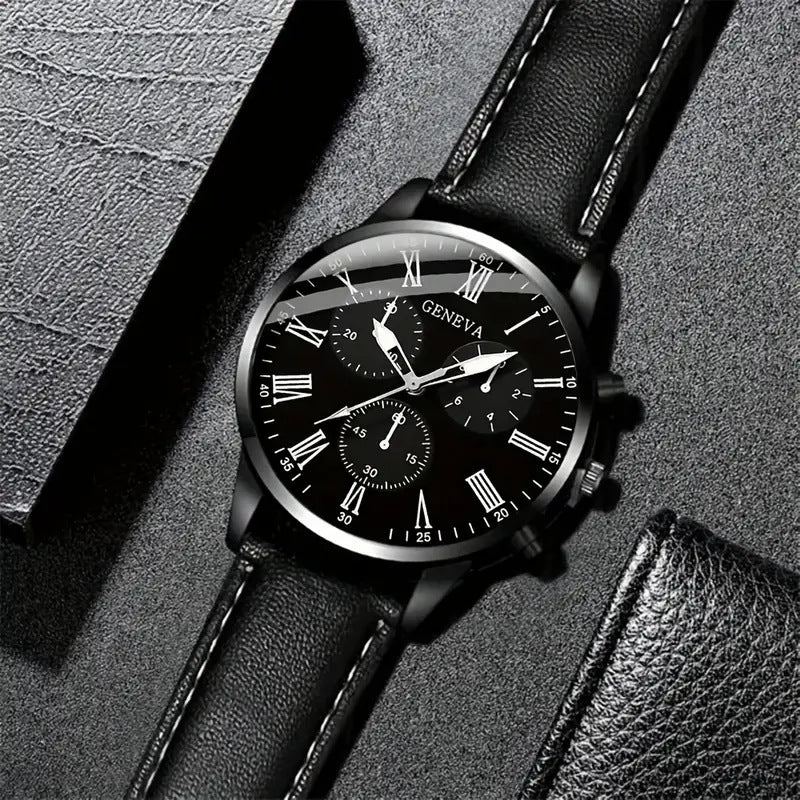 Montre en cuir tendance pour hommes