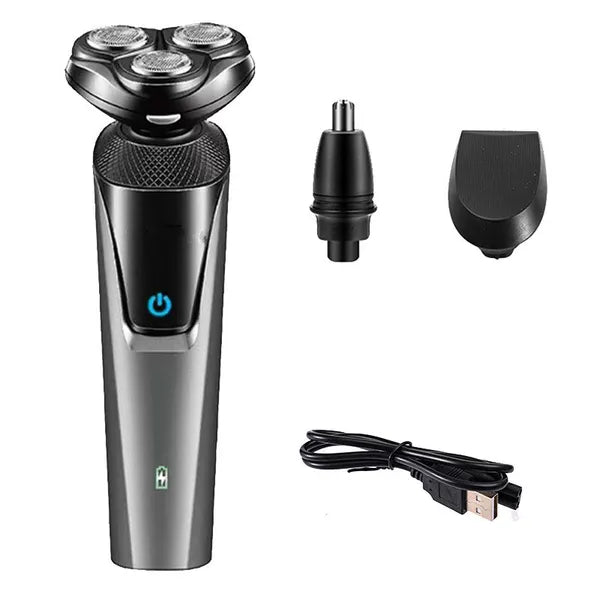 Rasoir Électrique Hommes Razor Rotary Imperméable à l'eau Pop-Up Trimmer humide sans fil sec