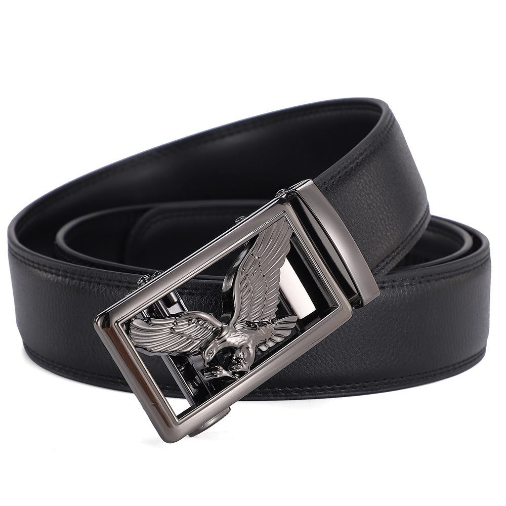 Ceinture en cuir véritable pour hommes avec boucle automatique Premium