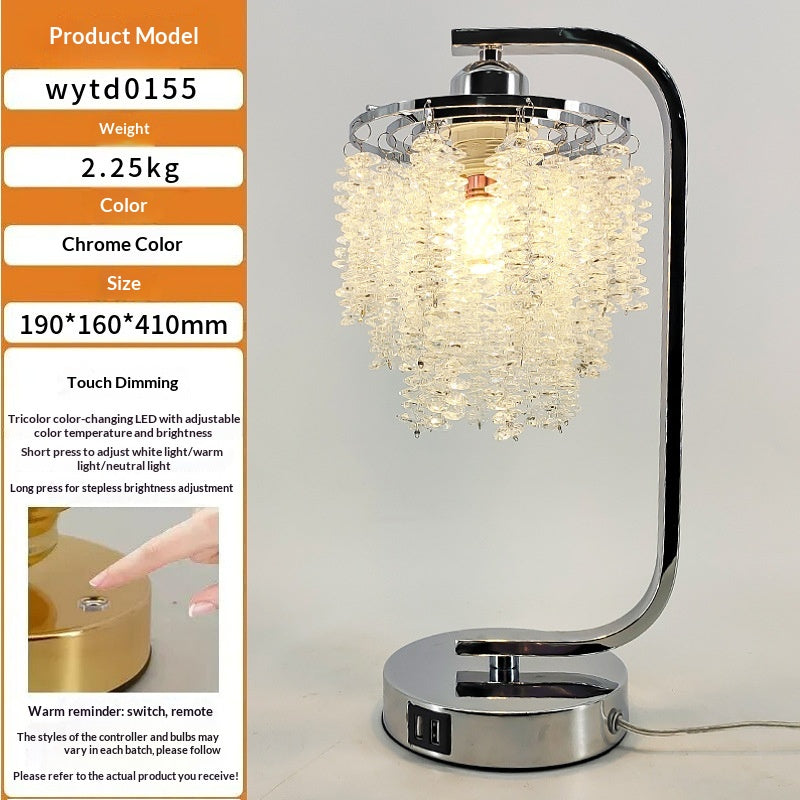 Chambre à coucher Creative Crystal Bedside de luxe de haute qualité lampe de table de luxe