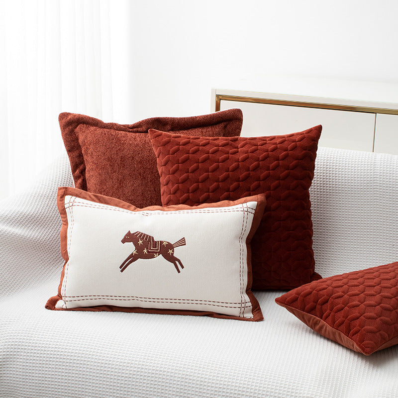 Chambre à coucher vintage de style nordique Coussin brodé