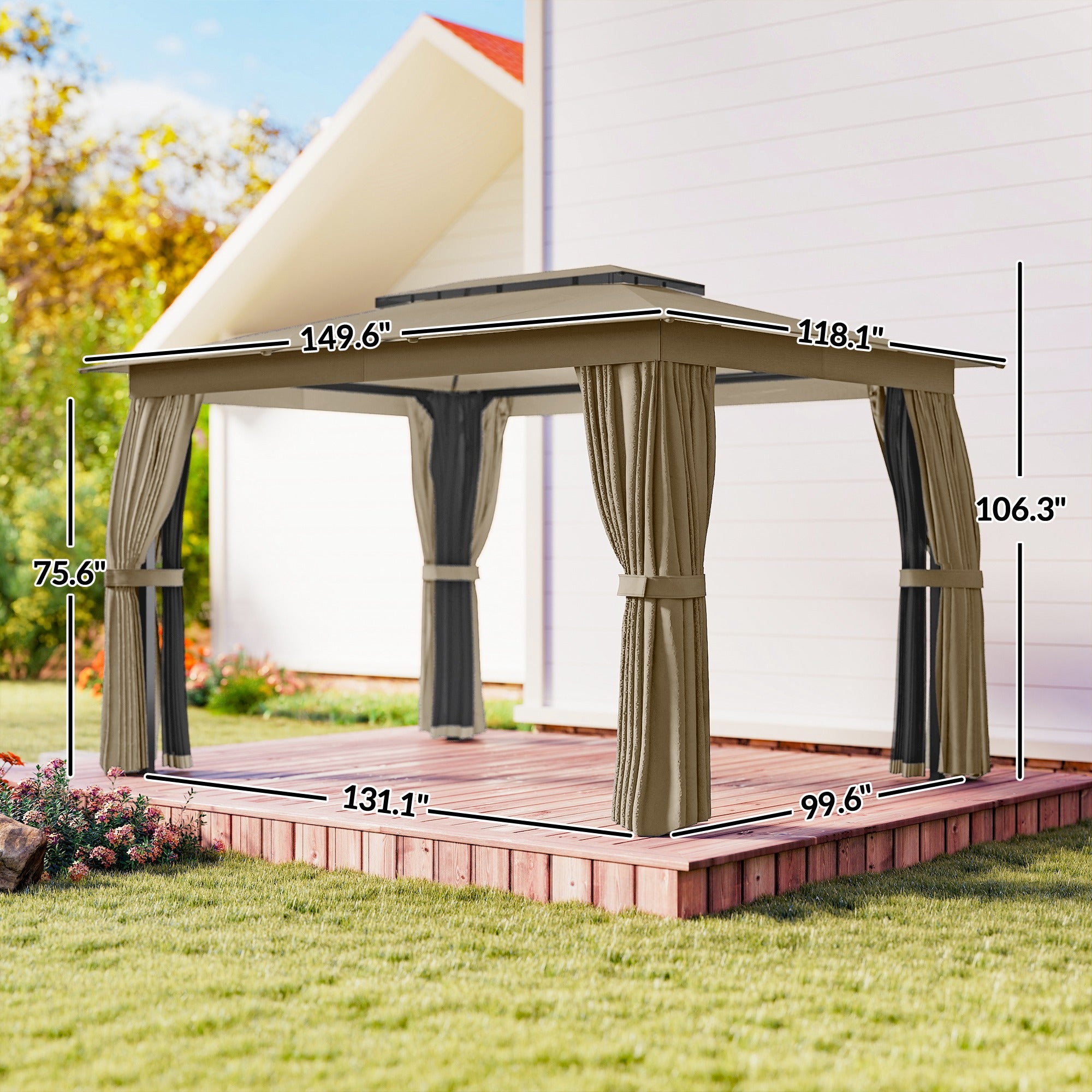 10 x 12 Patio extérieur Gazebo