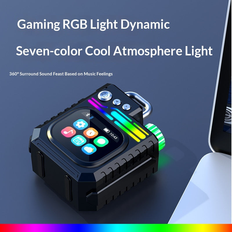Outdoor Portable Subwoofer Multi-fonction Couleur Écran Horloge météo Cadeau Smart Speaker