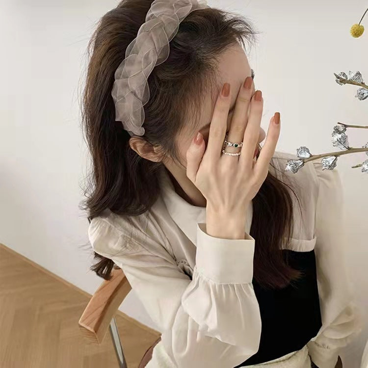 Super Fairy Mesh Headband Female Face Wash Highend Headwear Hairpin Hair Accessoires