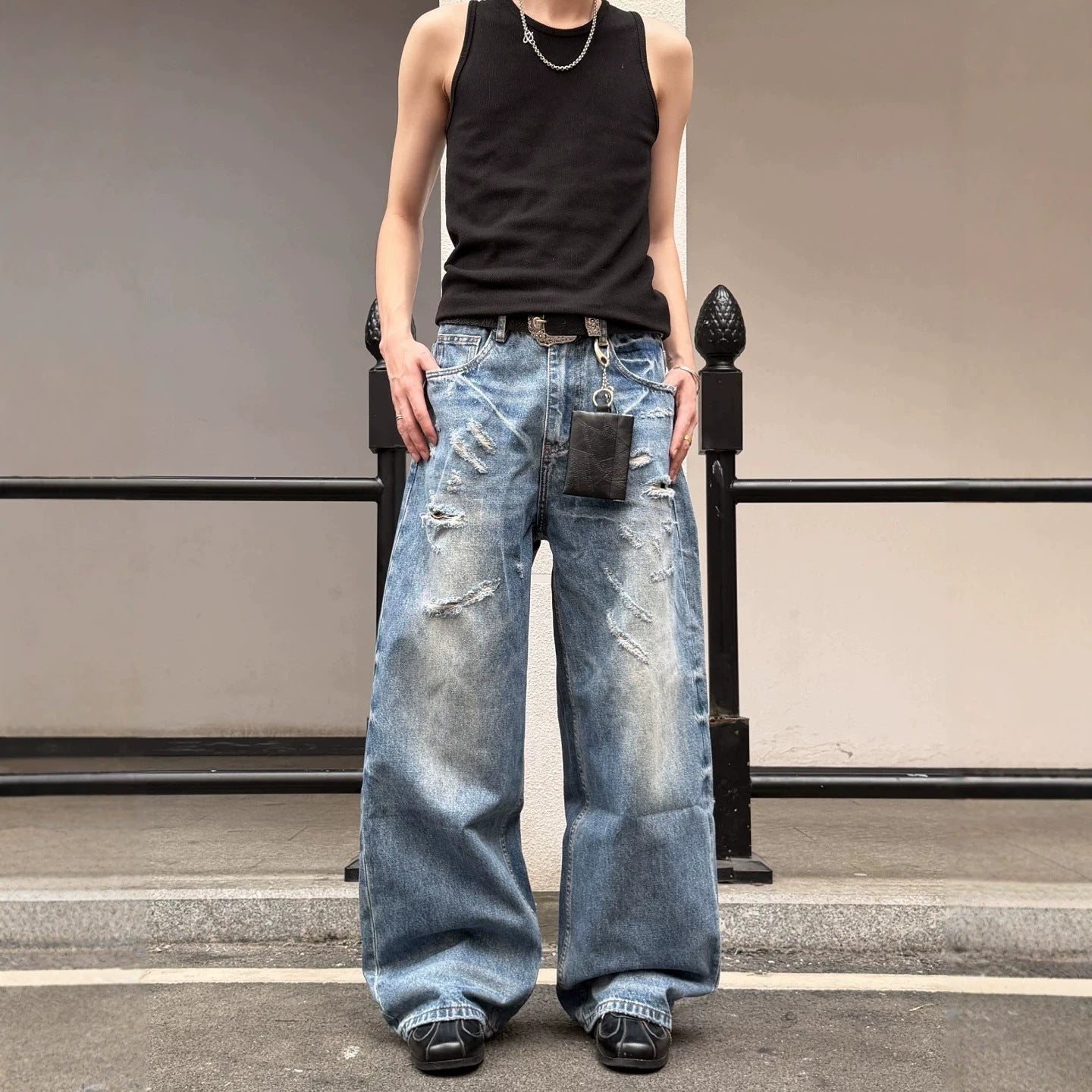 Hommes mode et polyvalents Ripped Jeans