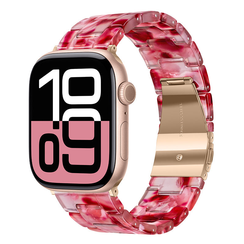 Bracelet de montre à trois maillons en résine compatible avec la montre
