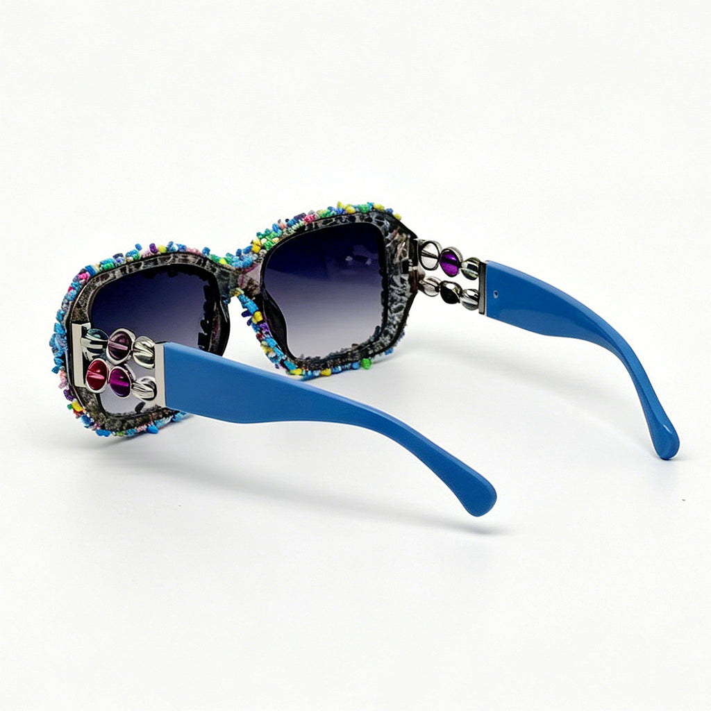 Lunettes de soleil à cadre carré Rasoirs polyvalents pour les vacances sur la plage