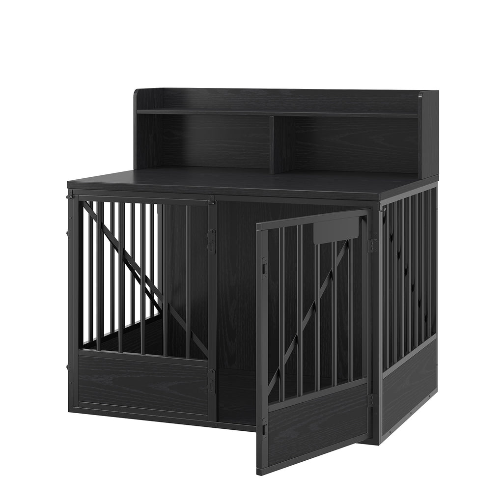 Crate de chien grande capacité multifonctionnel Spacieuse Kennel de Top Pet avec 2 Compa de stockage ouvert