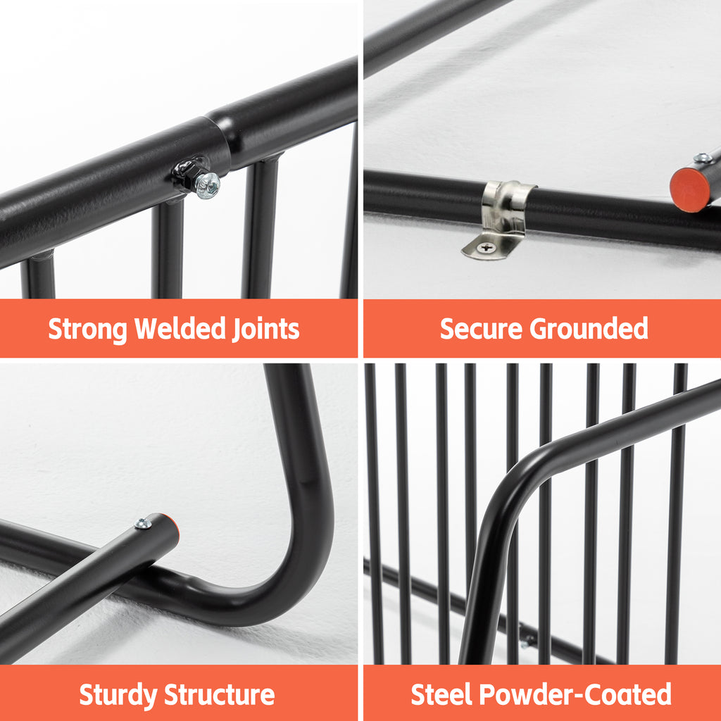 Rack de vélo extérieur lourd 10 broches - Support de rangement en acier double side pour garages