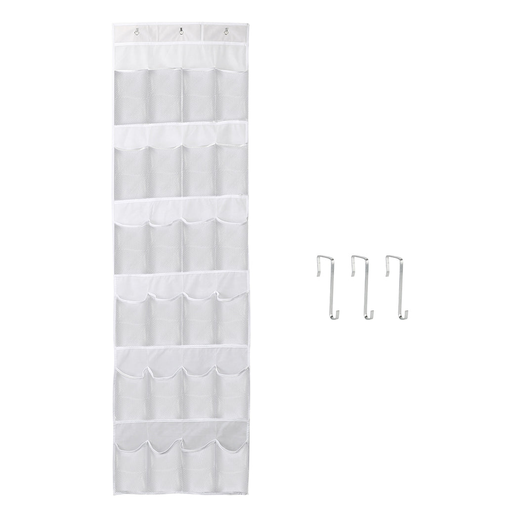 Sur la porte Sac de chaussures pour derrière la porte 24-Pocket cristal clair Organisateur 6-Layer Hang