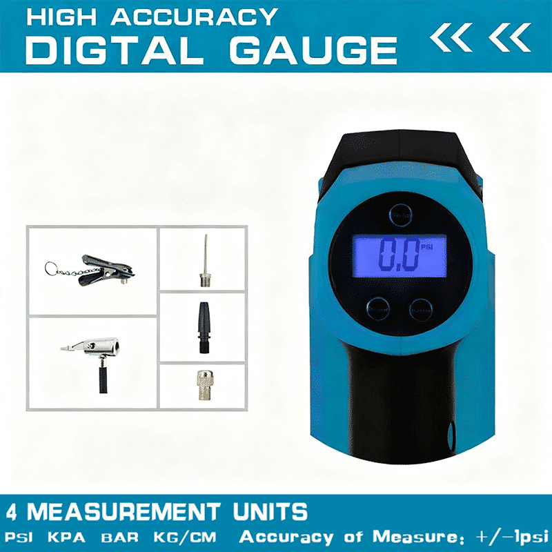 Compresseur d'air portable 5000PSI avec jauge de pression numérique