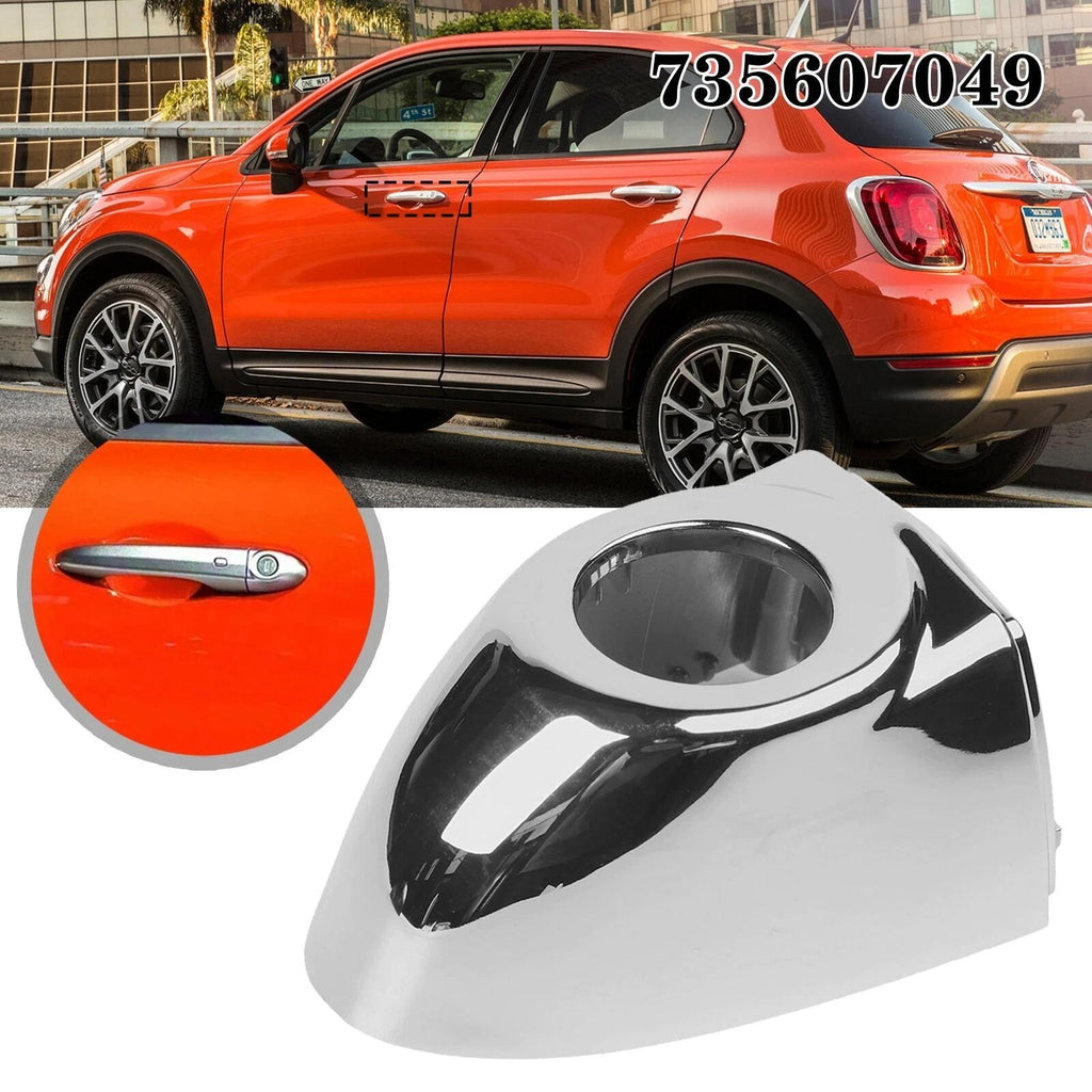 Couverture de poignée de poignée de porte avant Chrome pour Fiat 500X 2016-2021 735607049