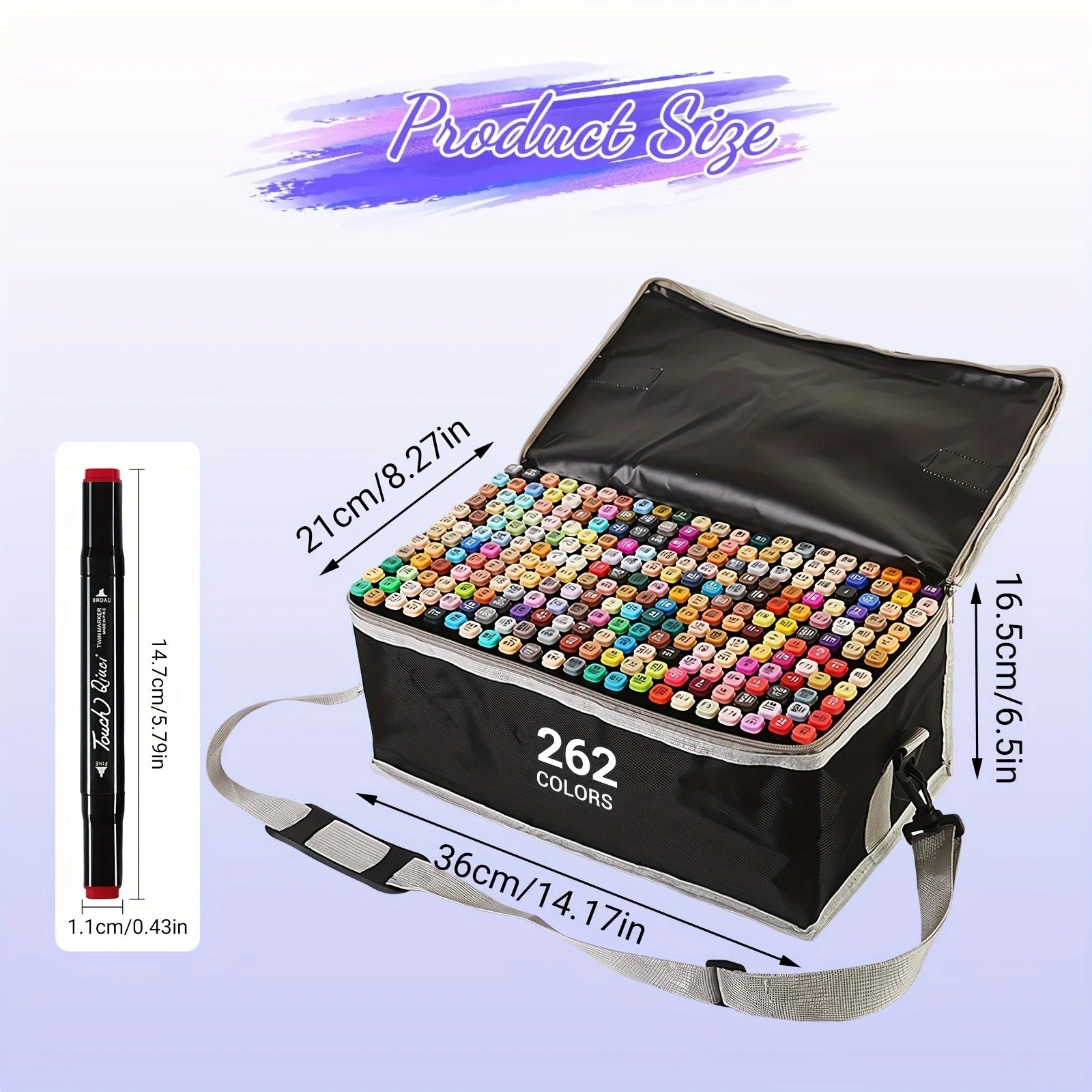 262 Couleur double-tip Marqueur Set Quick-Dry Marqueurs de croquis pour la peinture de dessin professionnel
