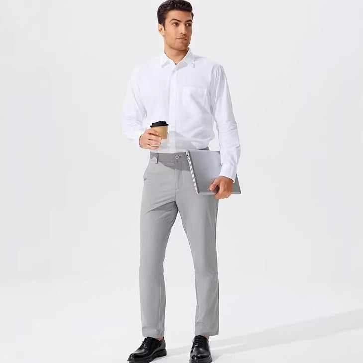 Pantalon longue robe homme de golf stretch couleur solide