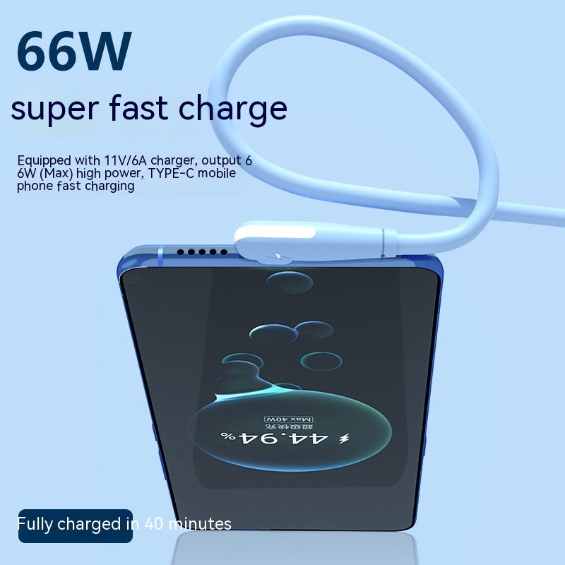 6A Câble de données Elbow à charge ultrarapide