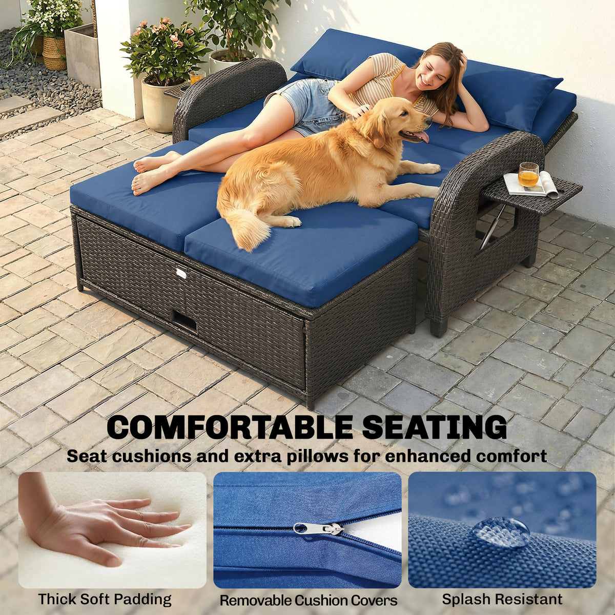 Outdoor Rattan Daybed