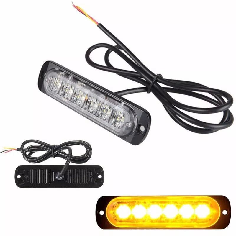 4X12V 24V 6 LED Strobe Flashing récupération Lightbar Camion lumières Nouveau
