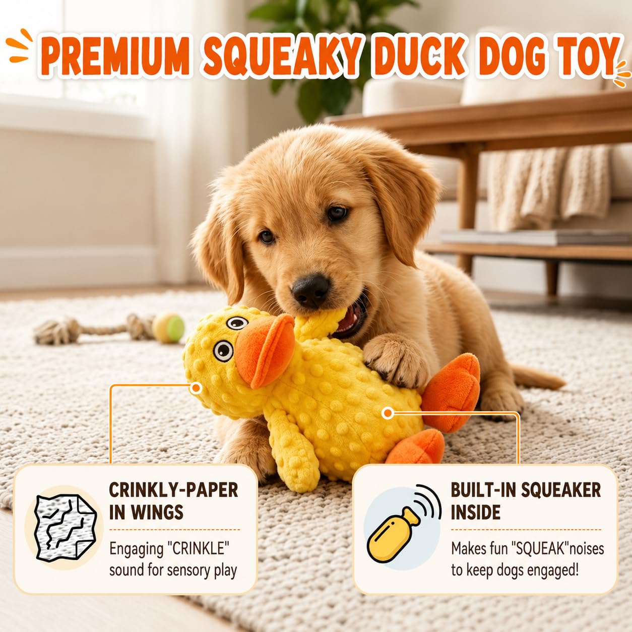 Jouet de chien en peluche durable