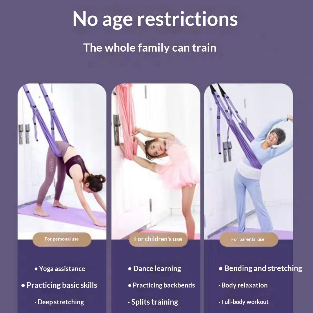 Aerial Yoga Sling Accueil Équipement de fitness Yoga Rope de traction inversée Porte suspendue Yoga Stretch