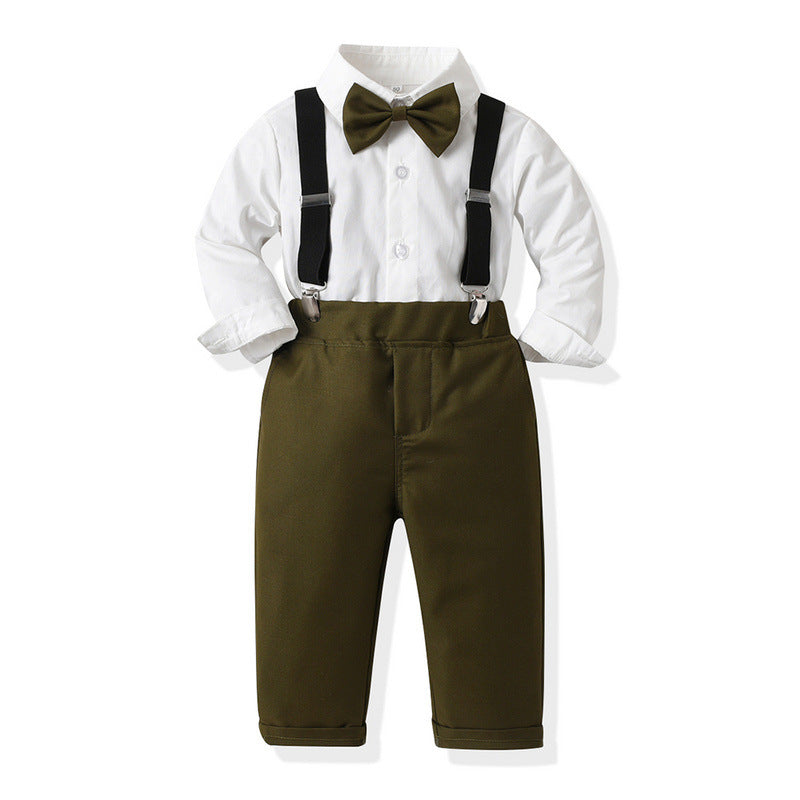 Clip-on enfant Suspender Pantalons Deux-Piece Set Fashion Kids' Outfit