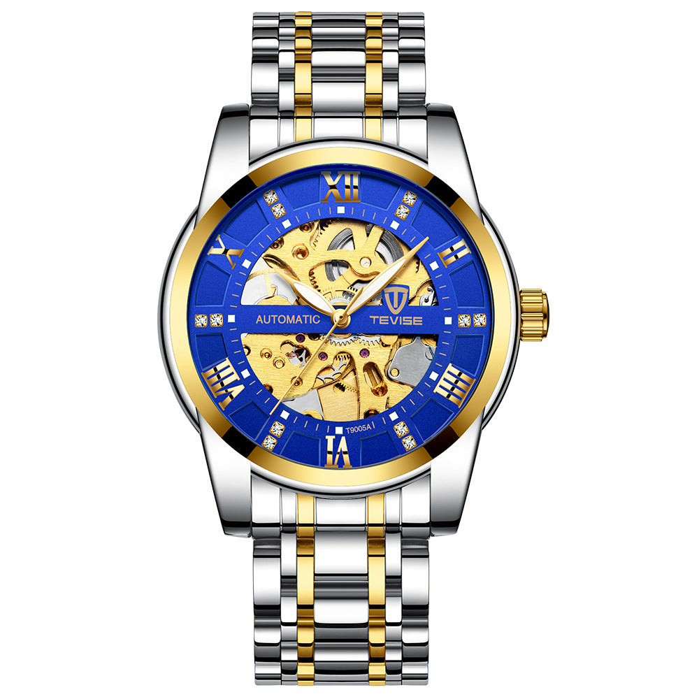 Montre mécanique avec un bracelet en acier creux